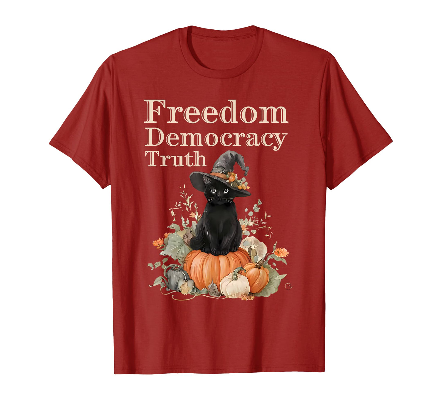 Subtle Resist Trump Freedom Democracy Truth Witch Halloween T-Shirt