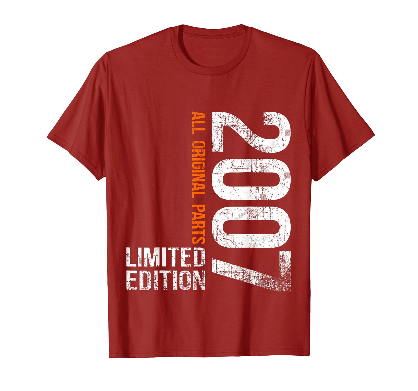 Vintage 2007 18th Birthday Gifts Boy Girl 18 Years Old T-Shirt