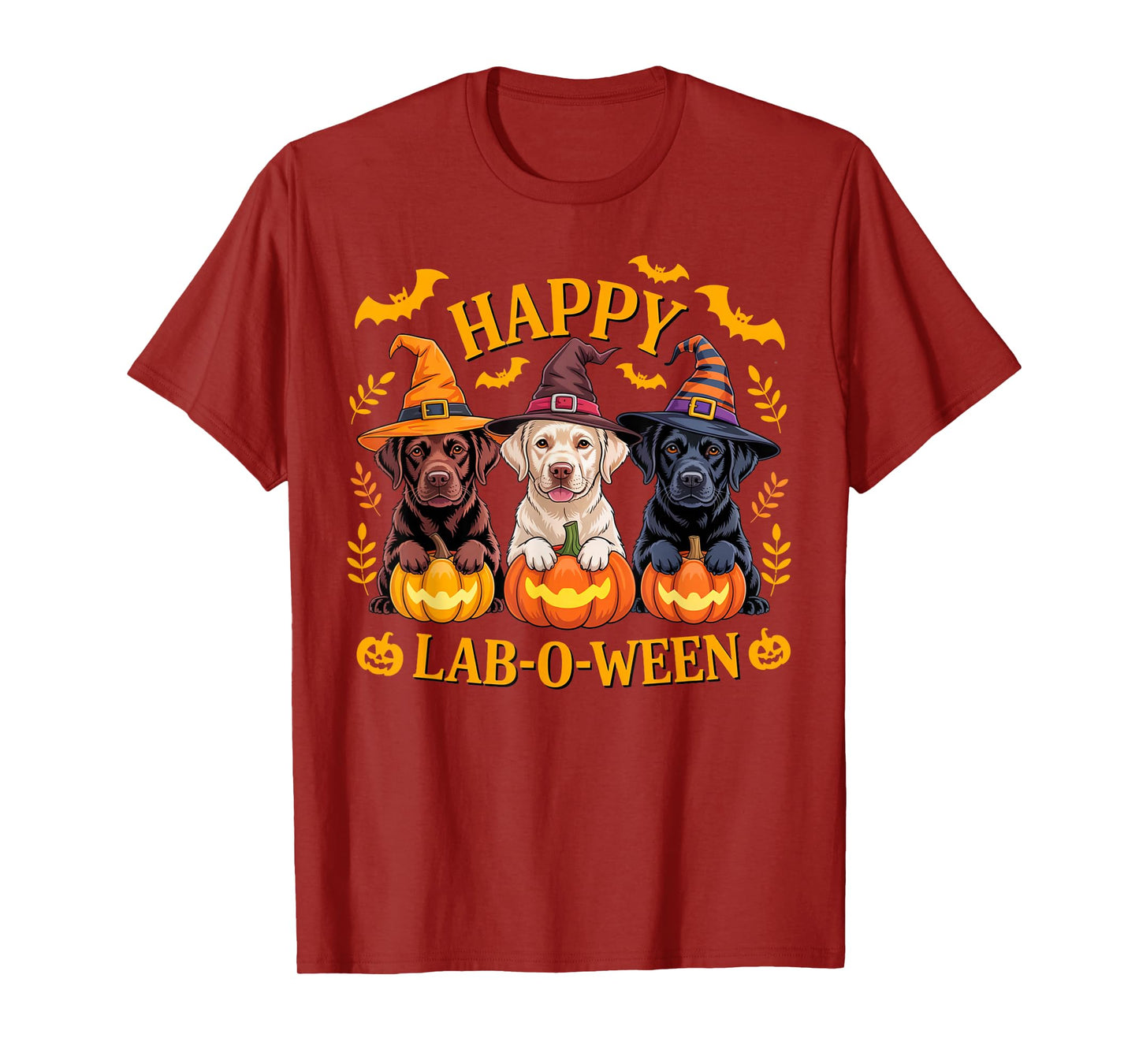 Happy Lab-O-Ween Halloween Labrador Lover Squad Design T-Shirt