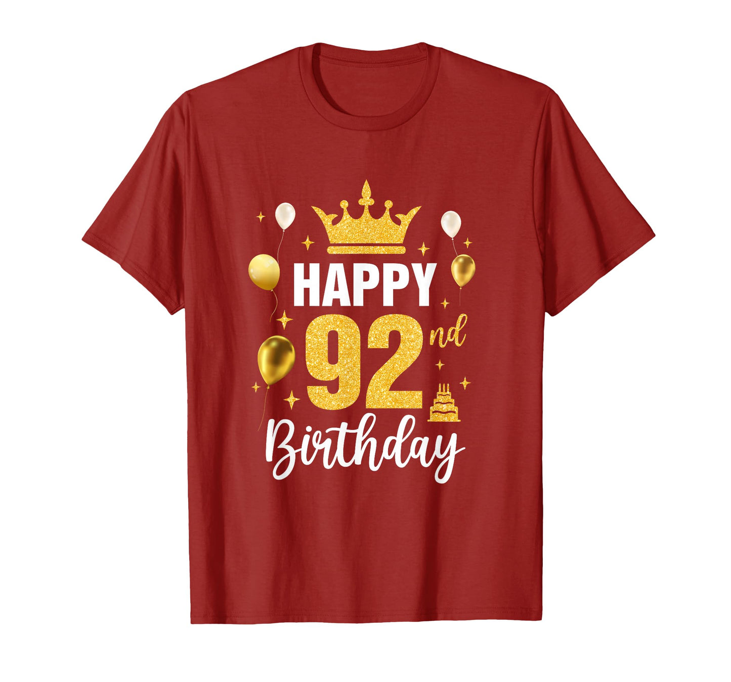 Happy 92Nd Birthday Idea For 92 Years Old Man And Woman T-Shirt