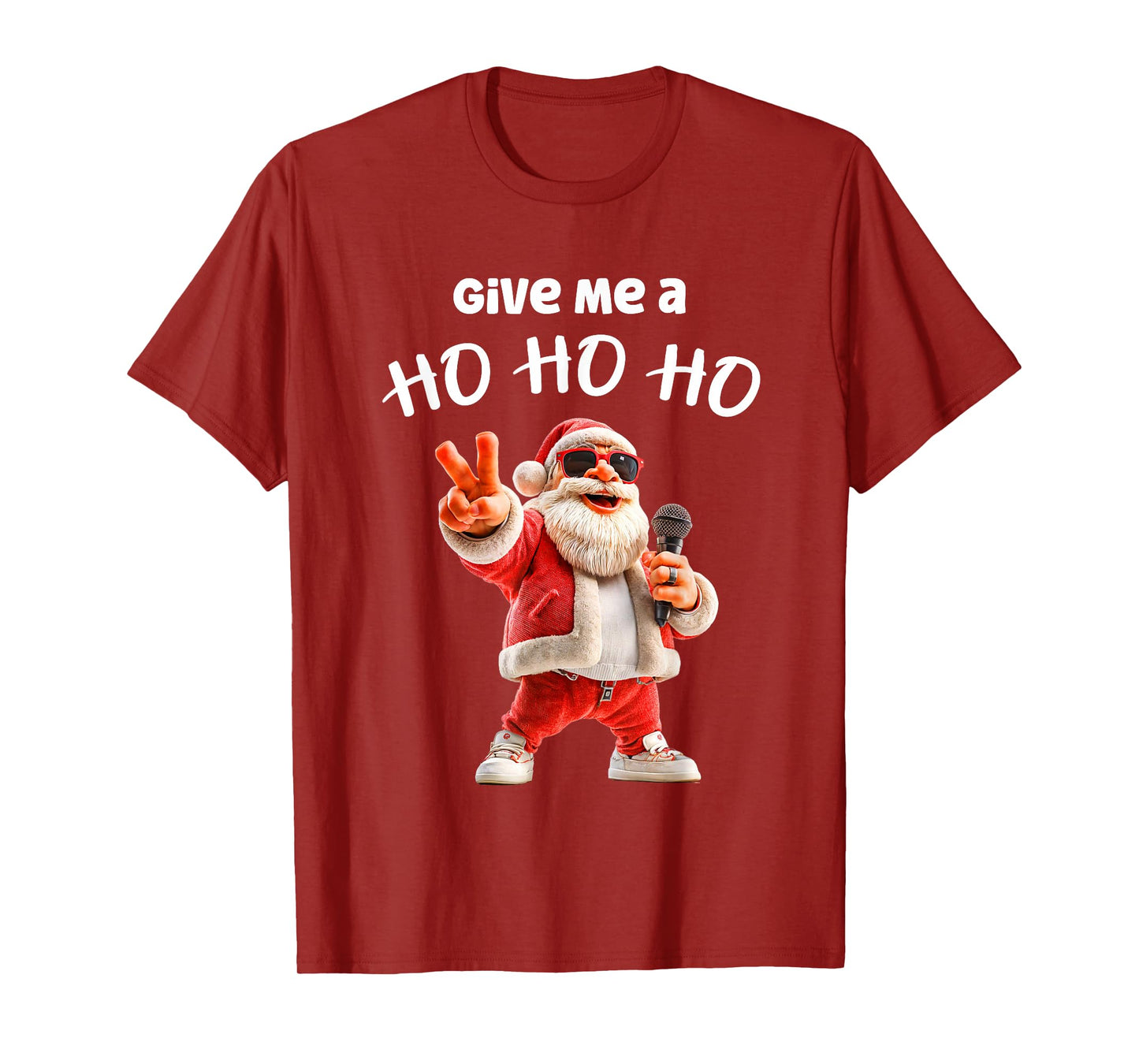 Santa Claus Rapper Musician Give me a Ho Ho Ho Christmas T-Shirt