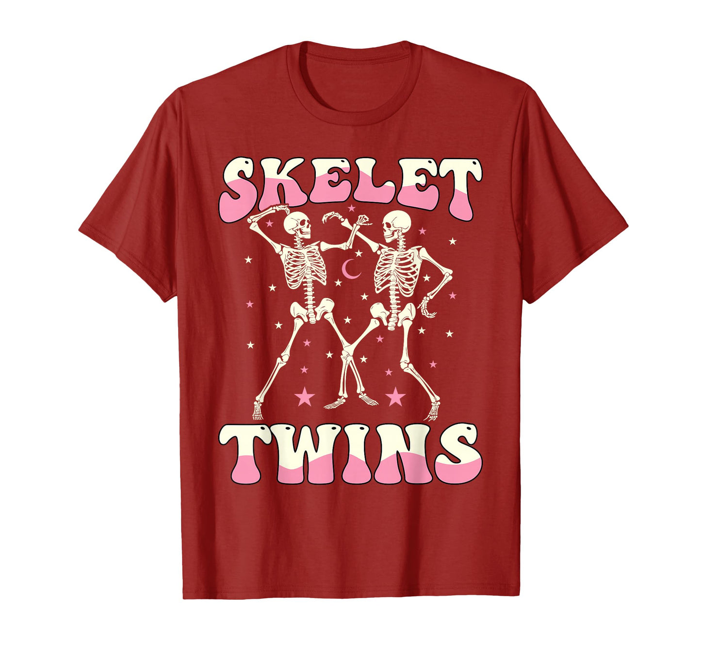 Skeletwins Dancing Skeletons Matching Halloween Twin Girls T-Shirt