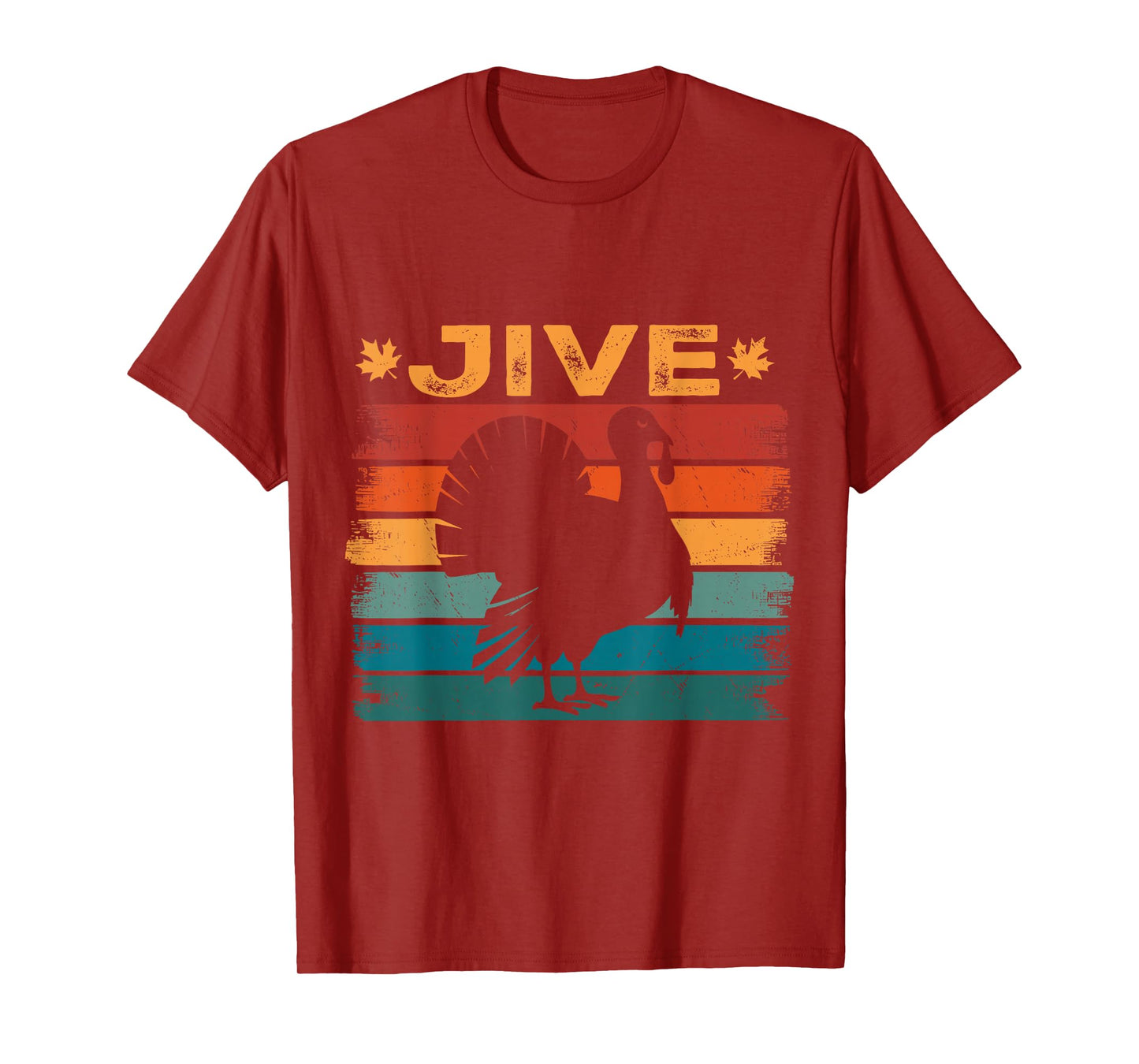 Vintage Turkey Jive Black Unisex-Adults T-Shirt Small Thanksgiving T-Shirt