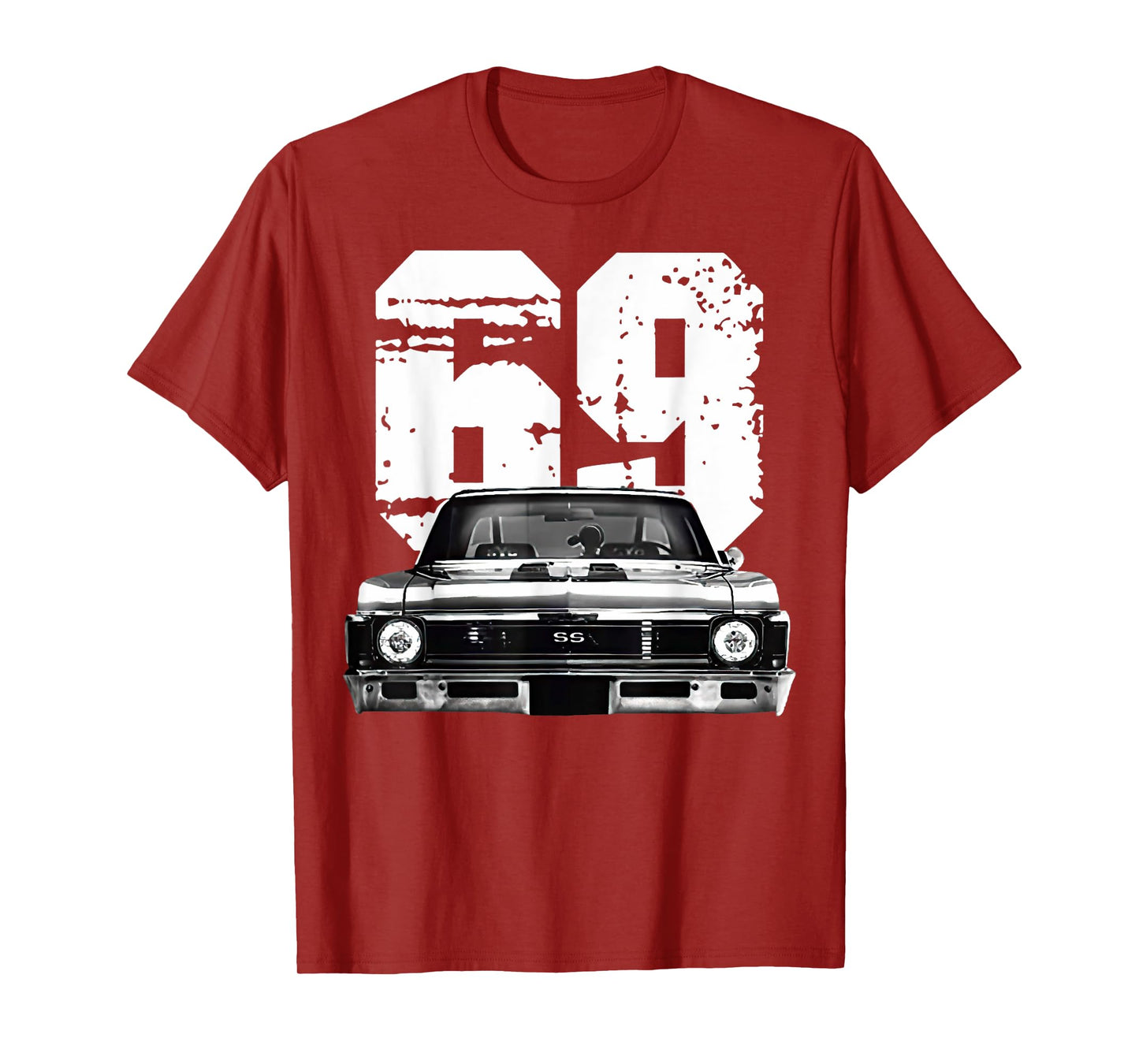 1969 69 Chevys Nova 2 Classic Car Old School Muscle Car T-Shirt