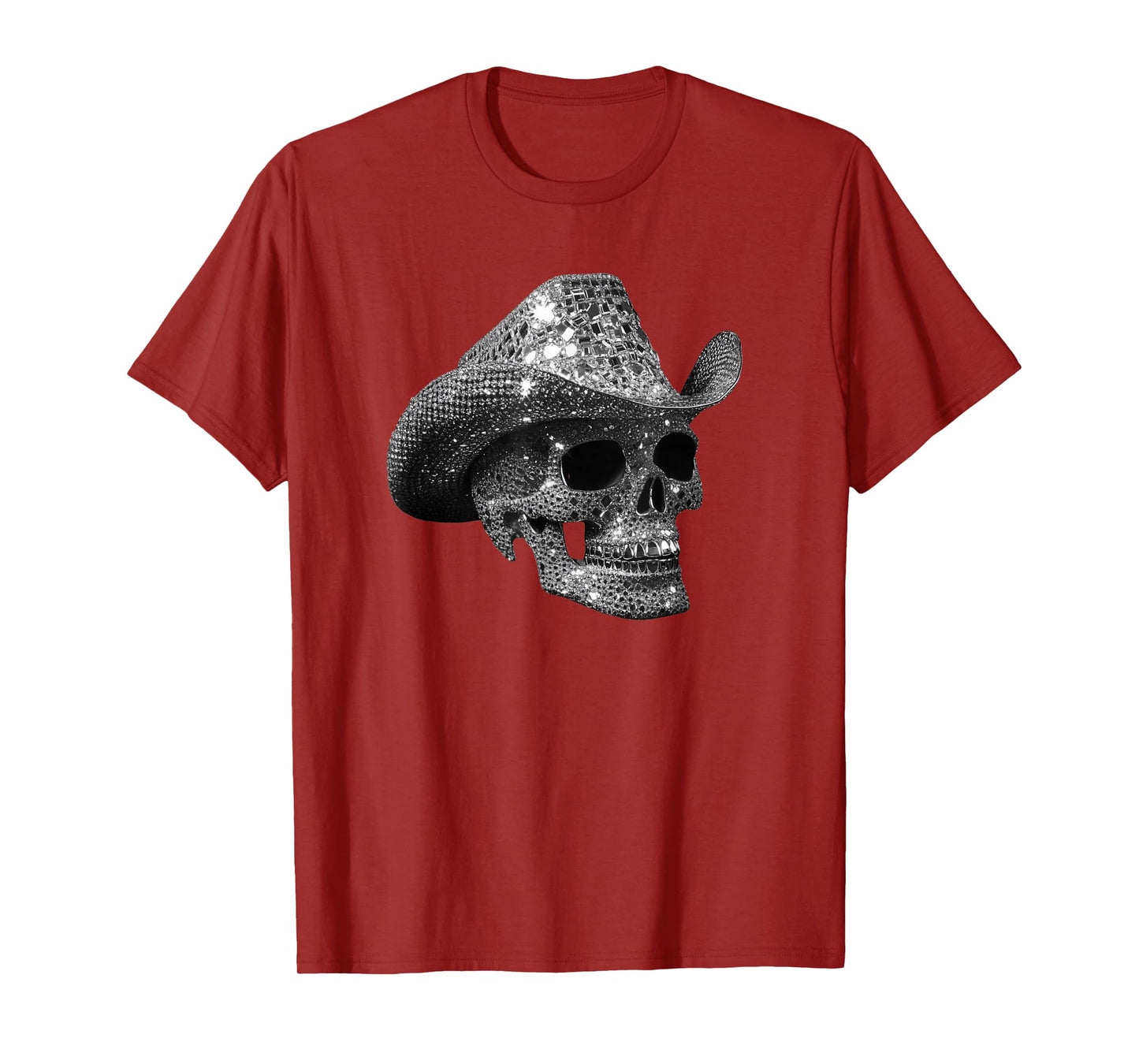 Skull made of diamonds wearing cowboy hat T-Shirt
