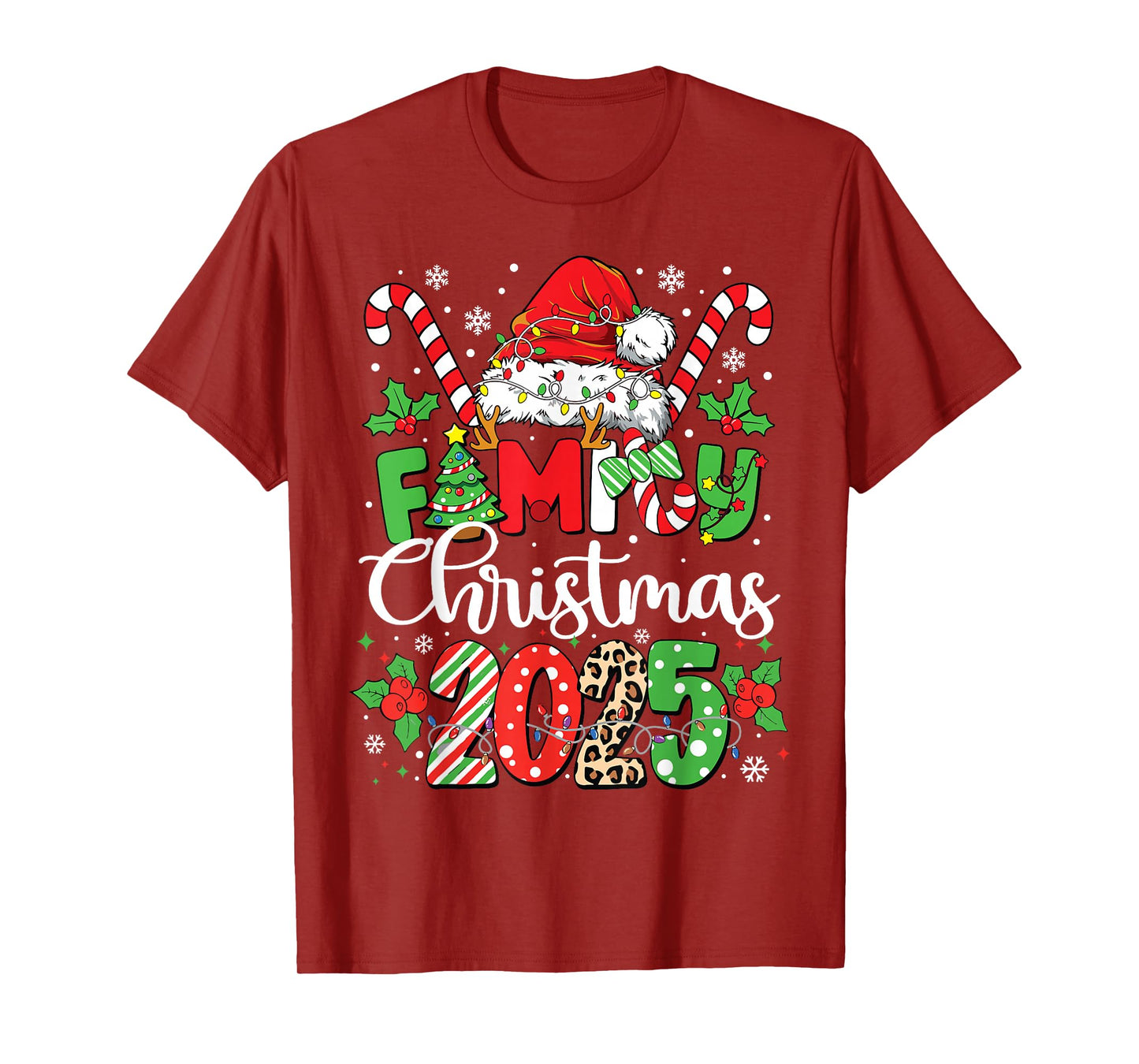 Family Christmas 2025 Matching Outfit Xmas Squad Santa T-Shirt