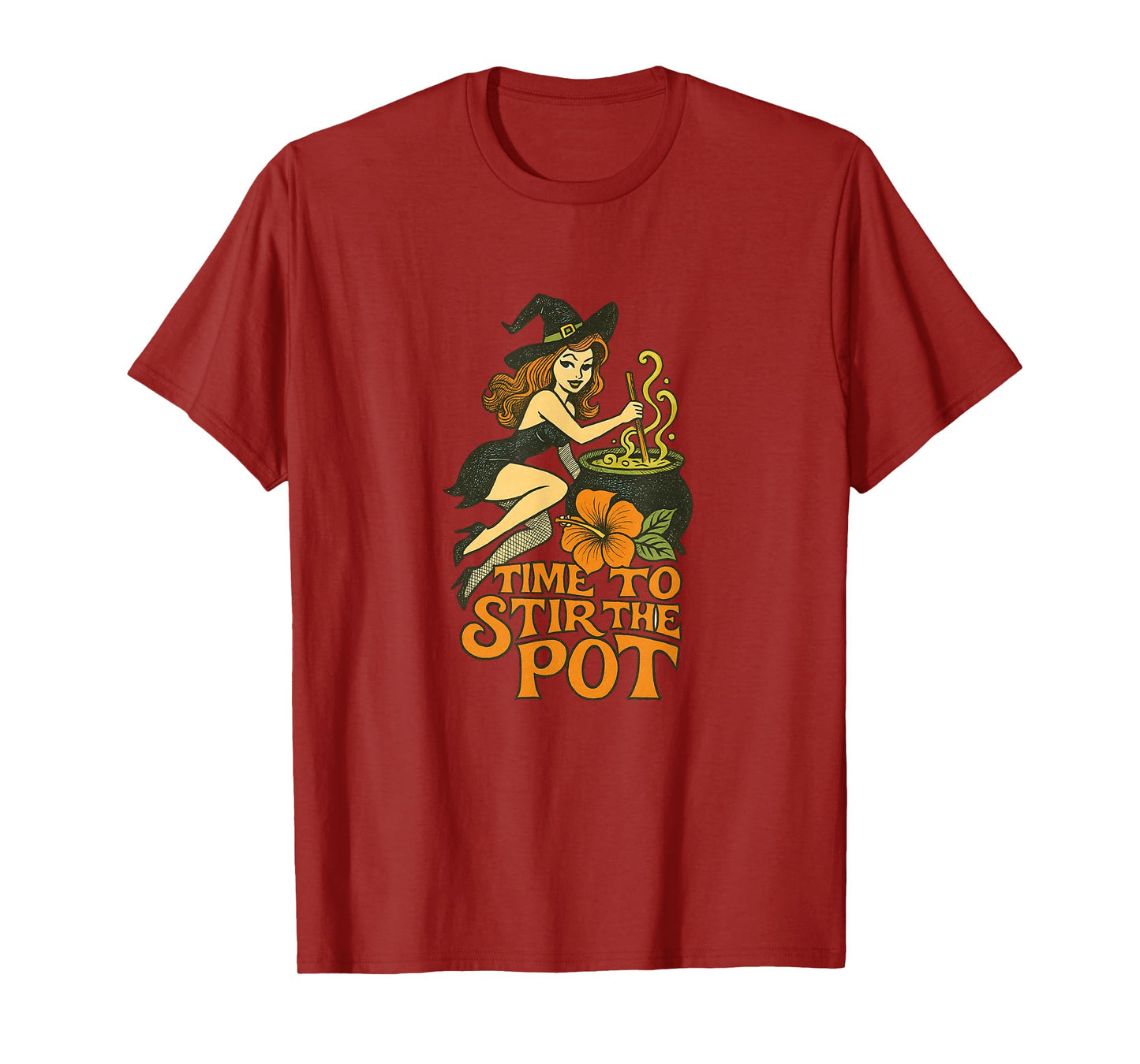 Time to Stir The Pot Halloween Witch T-Shirt