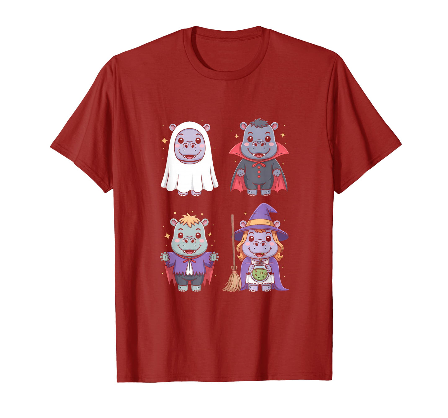 Hippo Ghost Witch Zombie Halloween Costume T-Shirt