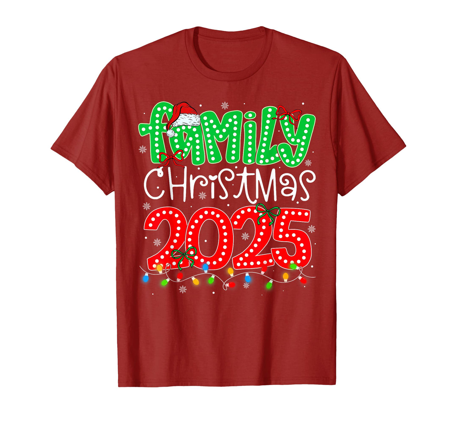 Matching Family Merry Christmas 2025 Xmas Men Women Kids T-Shirt