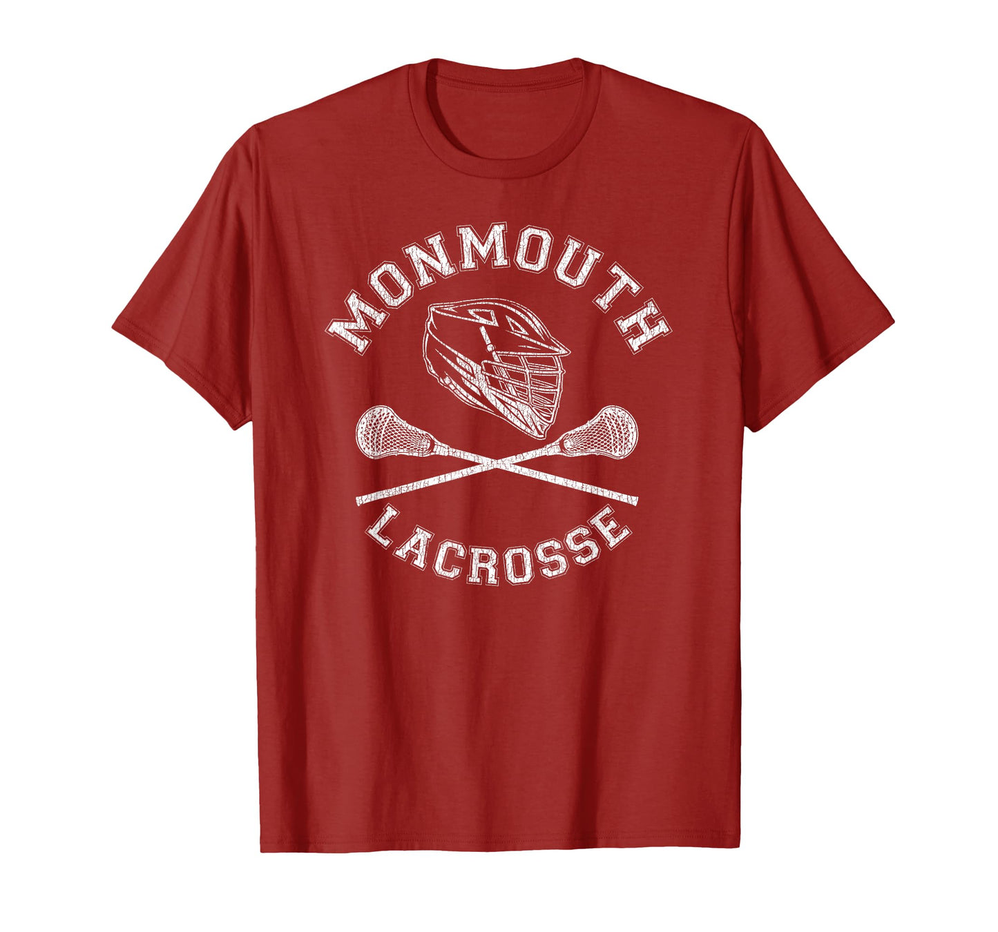 Monmouth Lacrosse Vintage Distressed Retro Lax T-Shirt