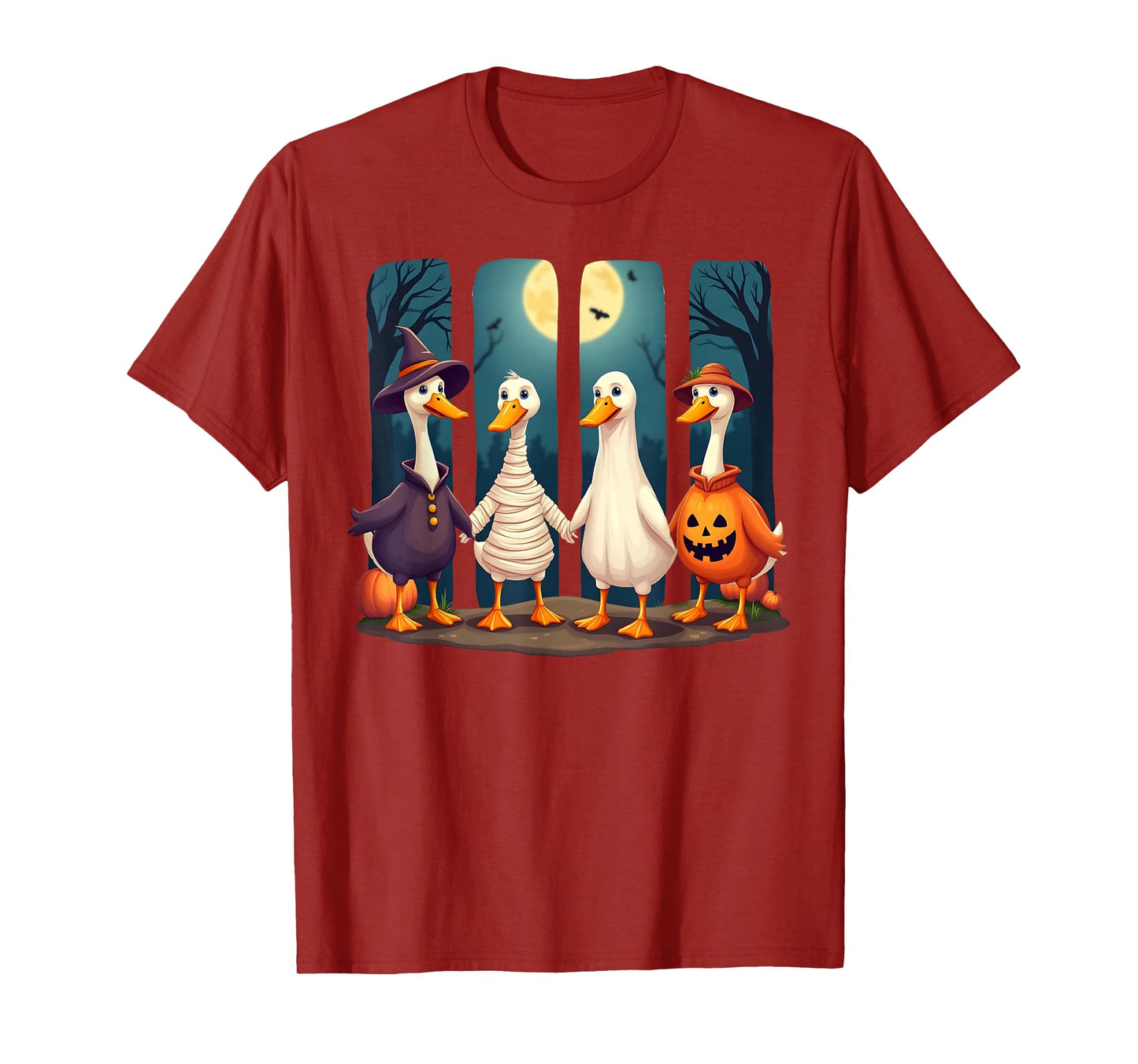 Gooses in Witch Ghost Pumpkin Costume Cosplay Halloween Day T-Shirt