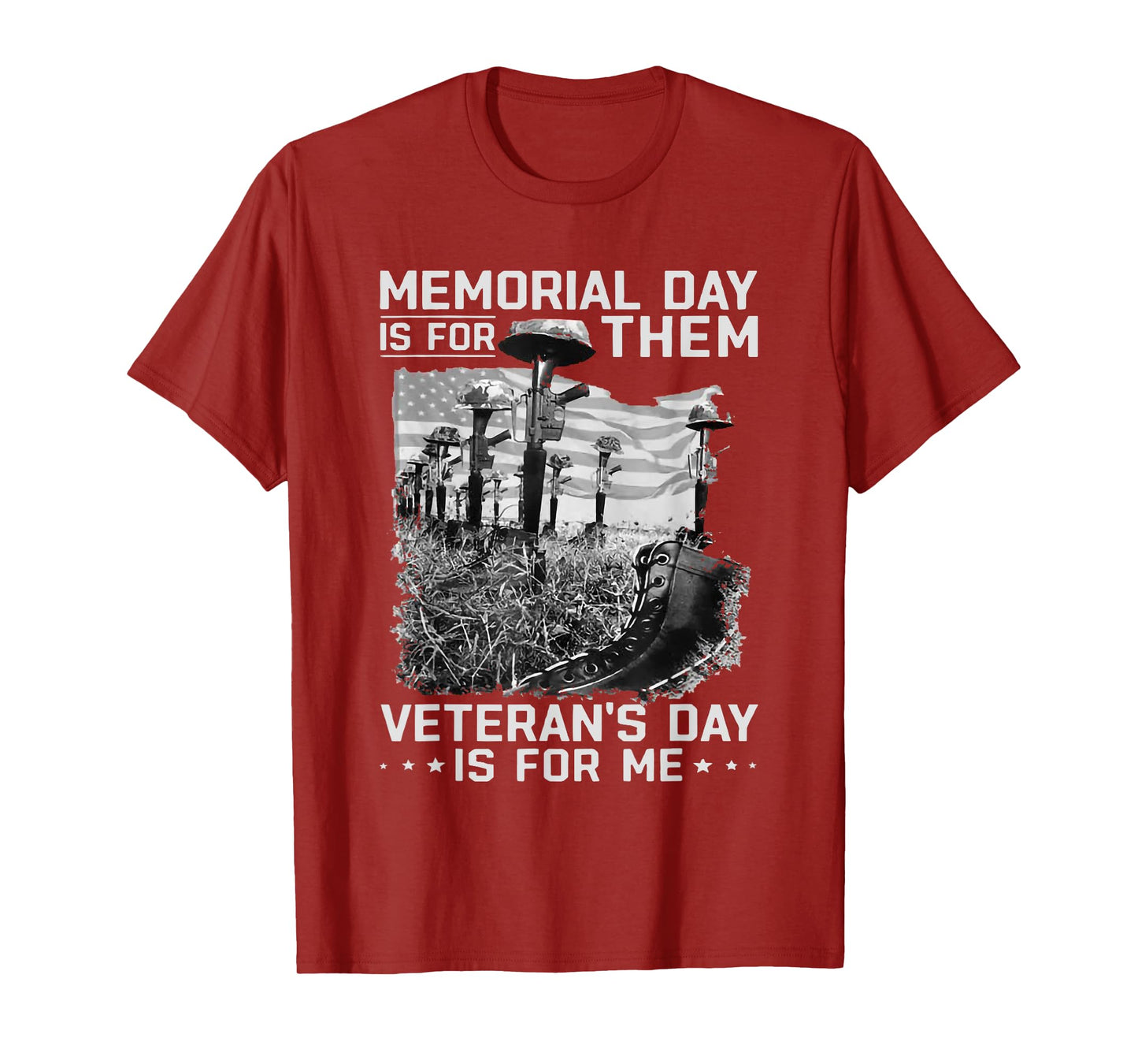Retro Memorial Day Is For Them Veteran's Day Is For Me T-Shirt
