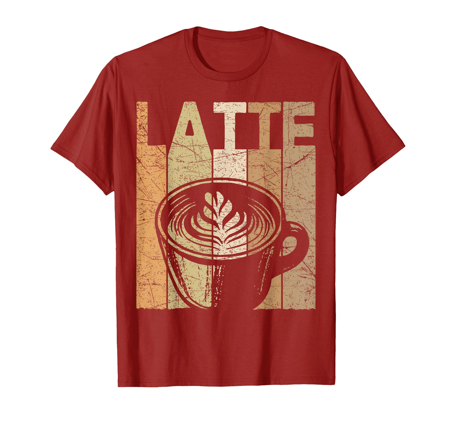 Latte Vintage Latte Coffee Retro Espresso Latte Lover T-Shirt