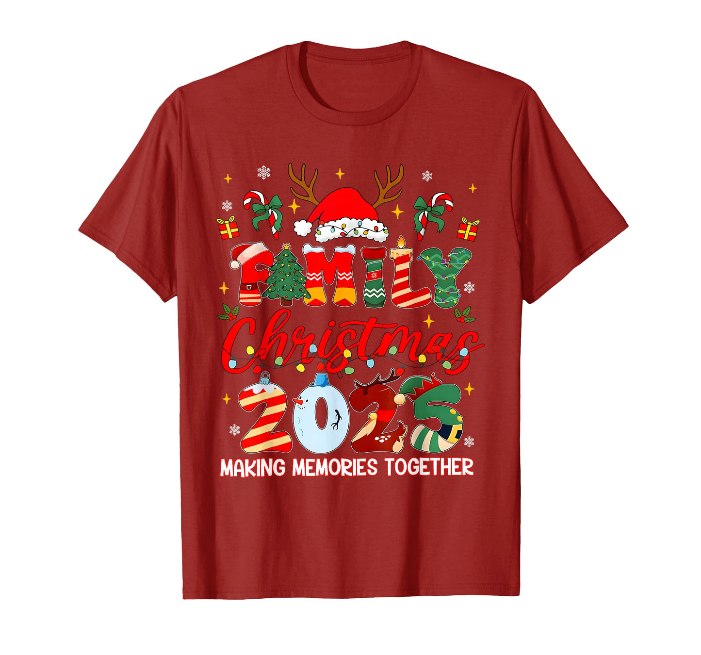 Family Christmas 2025 Matching Outfit Xmas Squad Santa T-Shirt