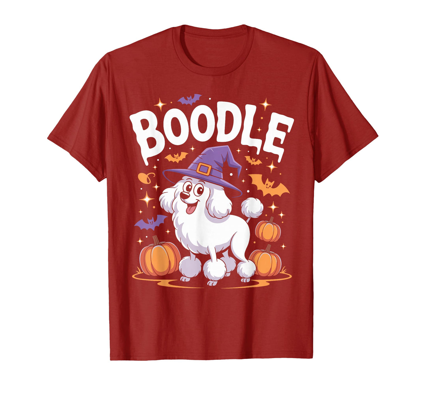 Boodle Funny Boo Spooky Witch Dog Poodle Halloween T-Shirt