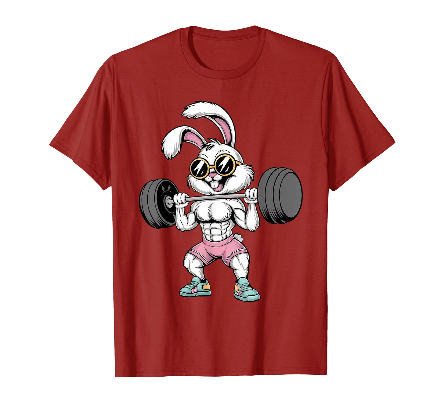 Funny Easter Day Workout Deadlift Bunny Rabbit Gym Men Women T-Shirt
