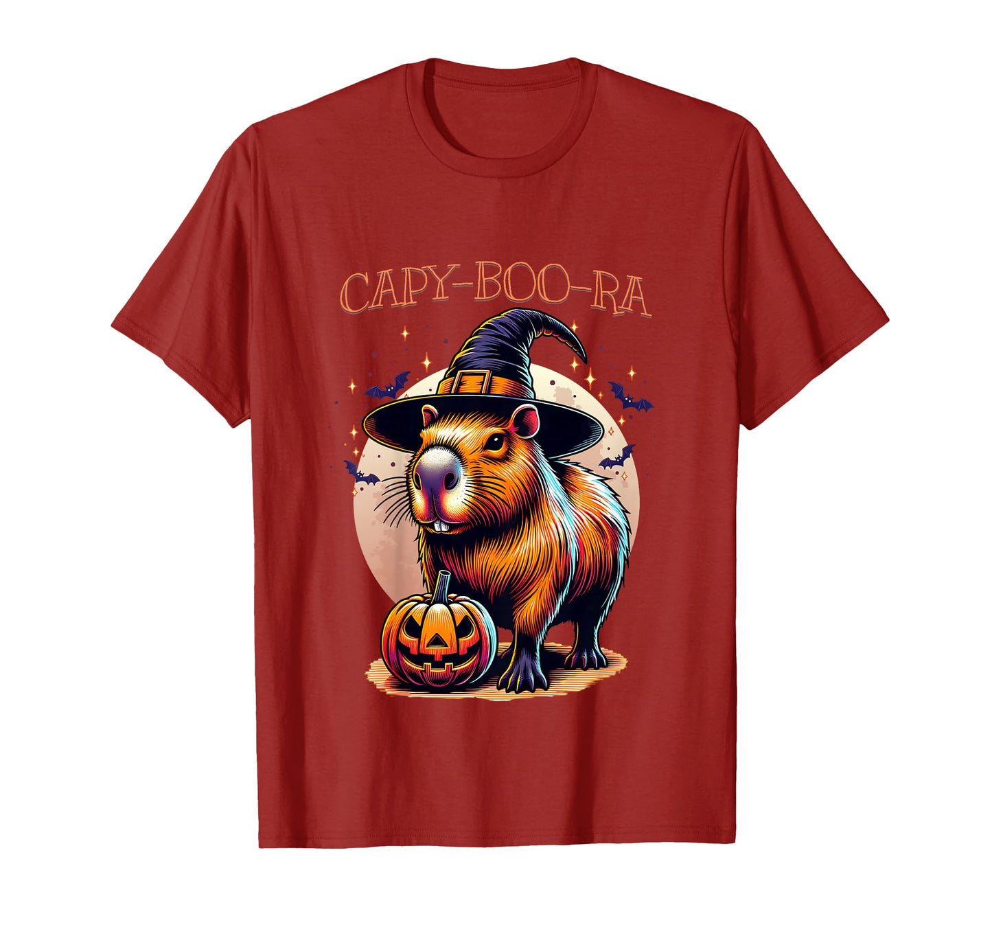 Halloween Capybara Witch Capy-Boo-Ra Jack-o-Lantern Pumpkin T-Shirt