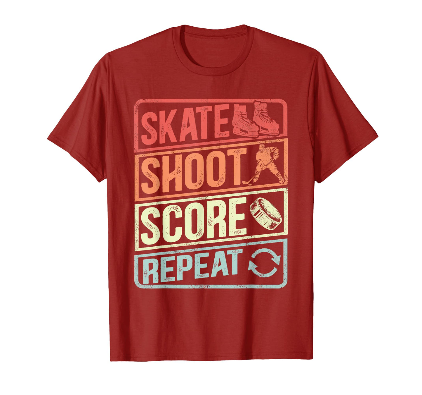 Retro Hockey Lovers Meme for Boys men Players fan Ice Hockey T-Shirt