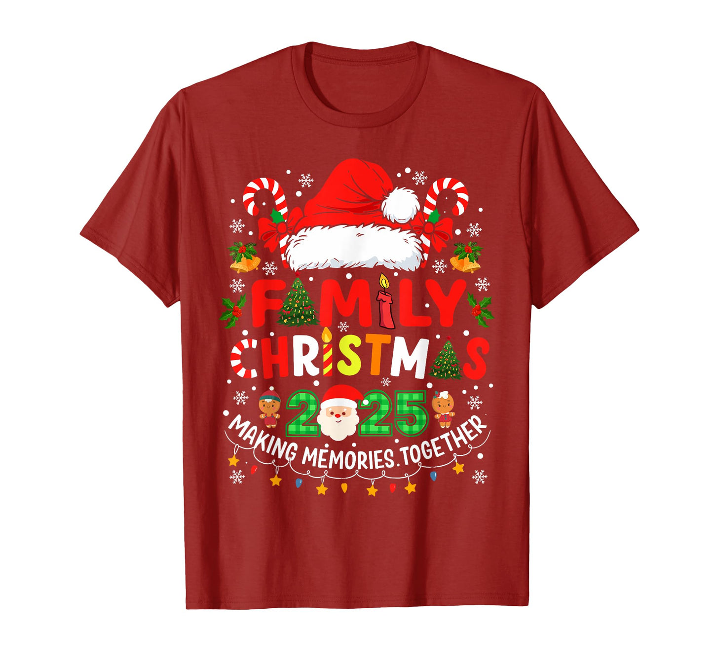 Family Christmas 2025 Matching Outfit Xmas Squad Santa T-Shirt