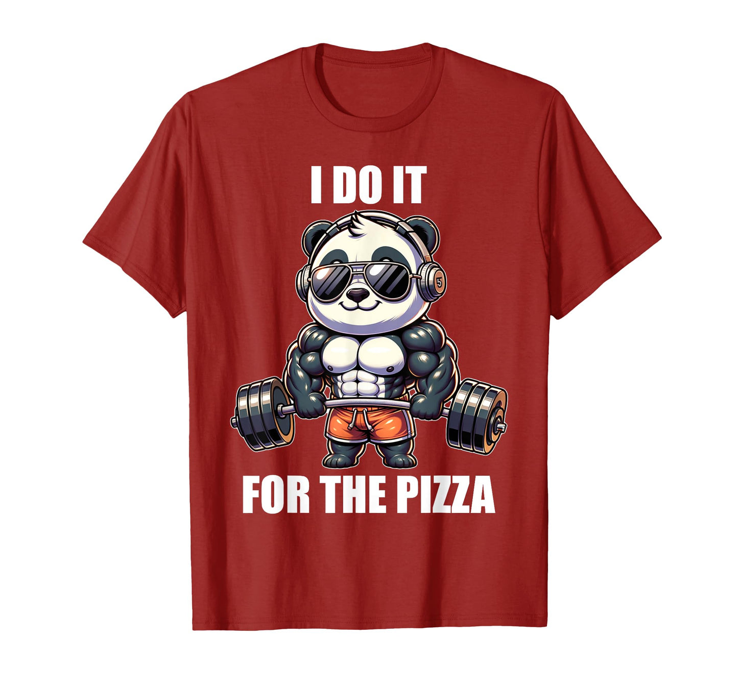 Panda Funny Gym Weightlifting Bodybuilder Fitness Workout T-Shirt