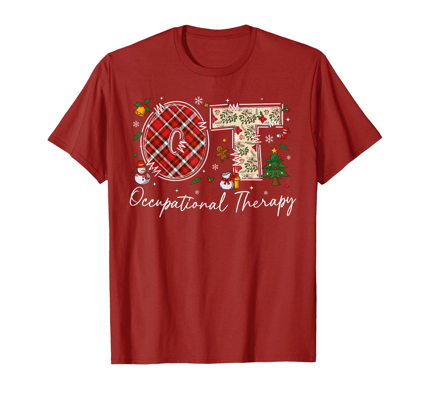 Retro OT Occupational Therapy Santa Christmas OT Squad T-Shirt