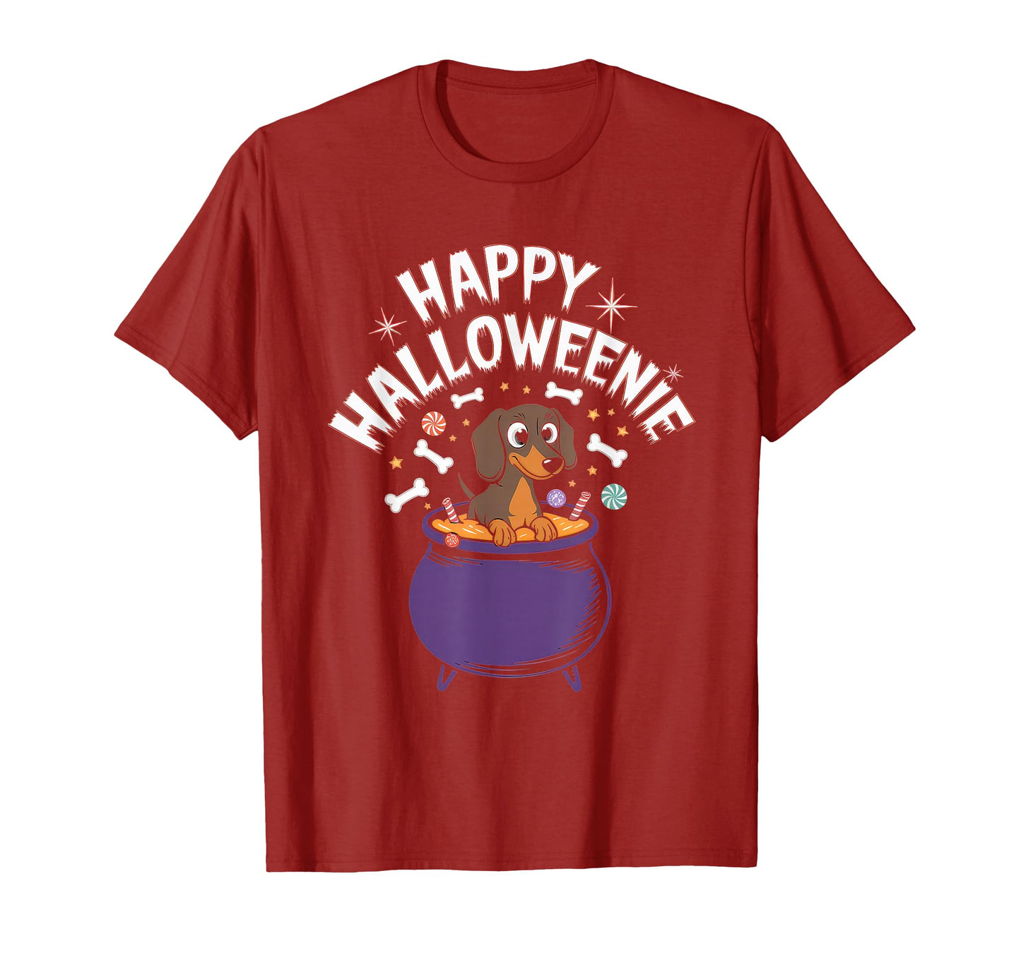 Happy Halloweenie Tshirt Women Men Wiener Monster Party T-Shirt