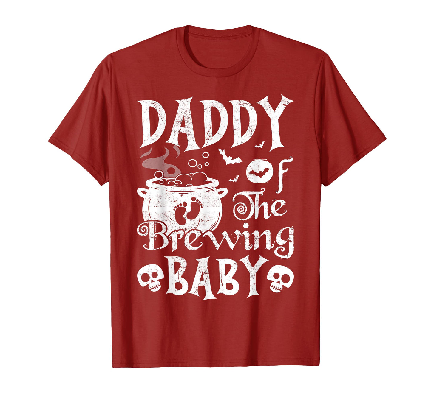 Mens Pregnancy Announcement Daddy of the Brewing Baby Halloween T-Shirt