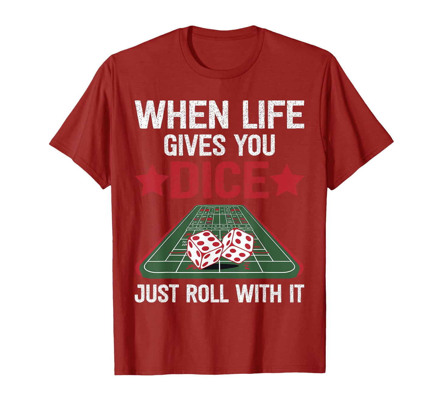 Craps Tees Men's Black Modern Crew Neck Short Sleeve Lightweight Classic T-Shirt