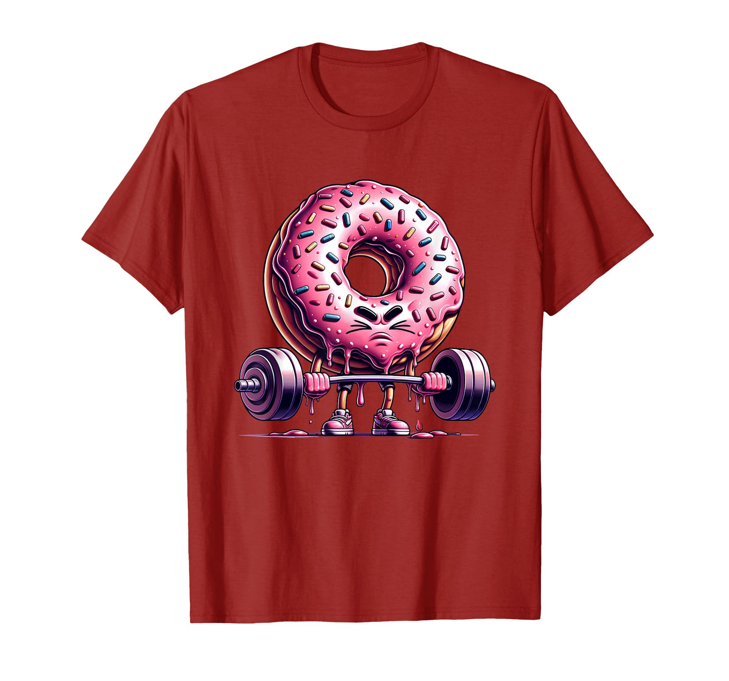 Donut Deadlift Weightlifing Funny Fitness Workout Gym Lover T-Shirt