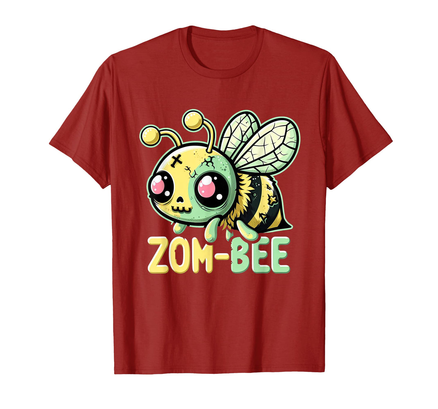 Zom-Bee Adorably Creepy Zombie Bee Cartoon Halloween T-Shirt