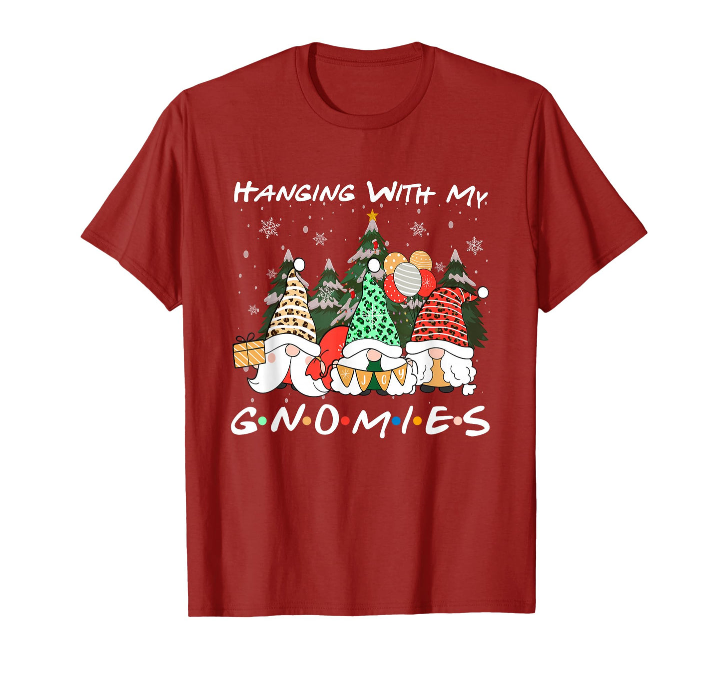 Hanging with My Gnomies Christmas Gnome Family Pajamas PJ T-Shirt