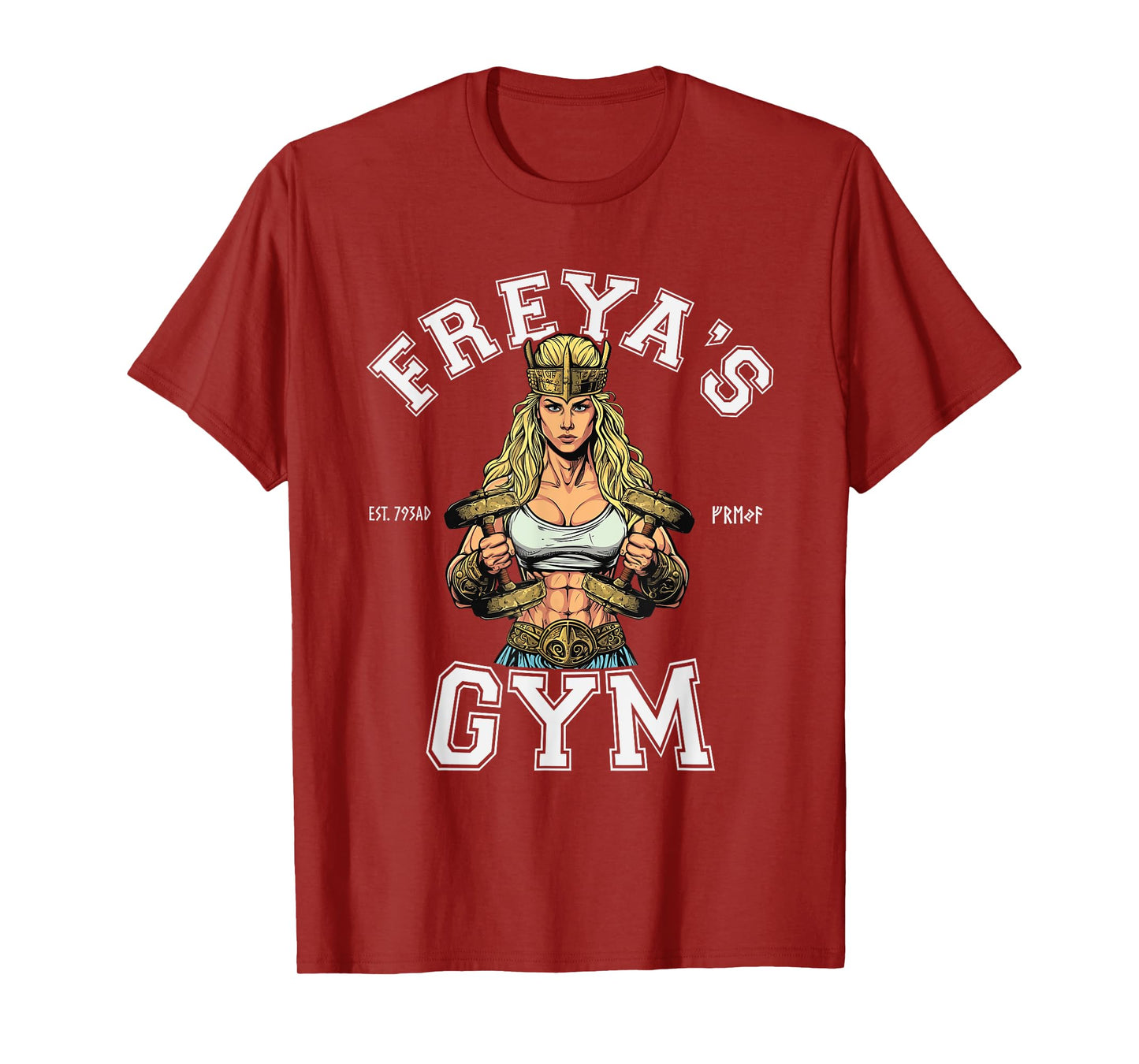 Shieldmaidens Gym Freya's Gym - Norse Goddess Workout T-Shirt, Small