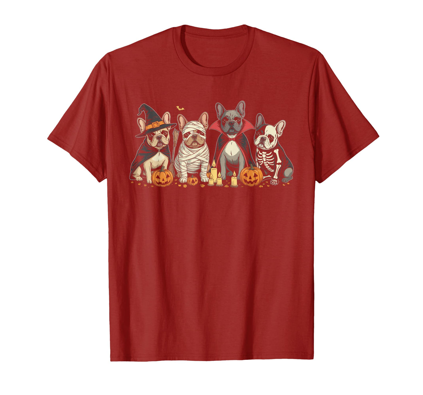 Funny French Bulldog Halloween Party Dogs Trick or Treat T-Shirt