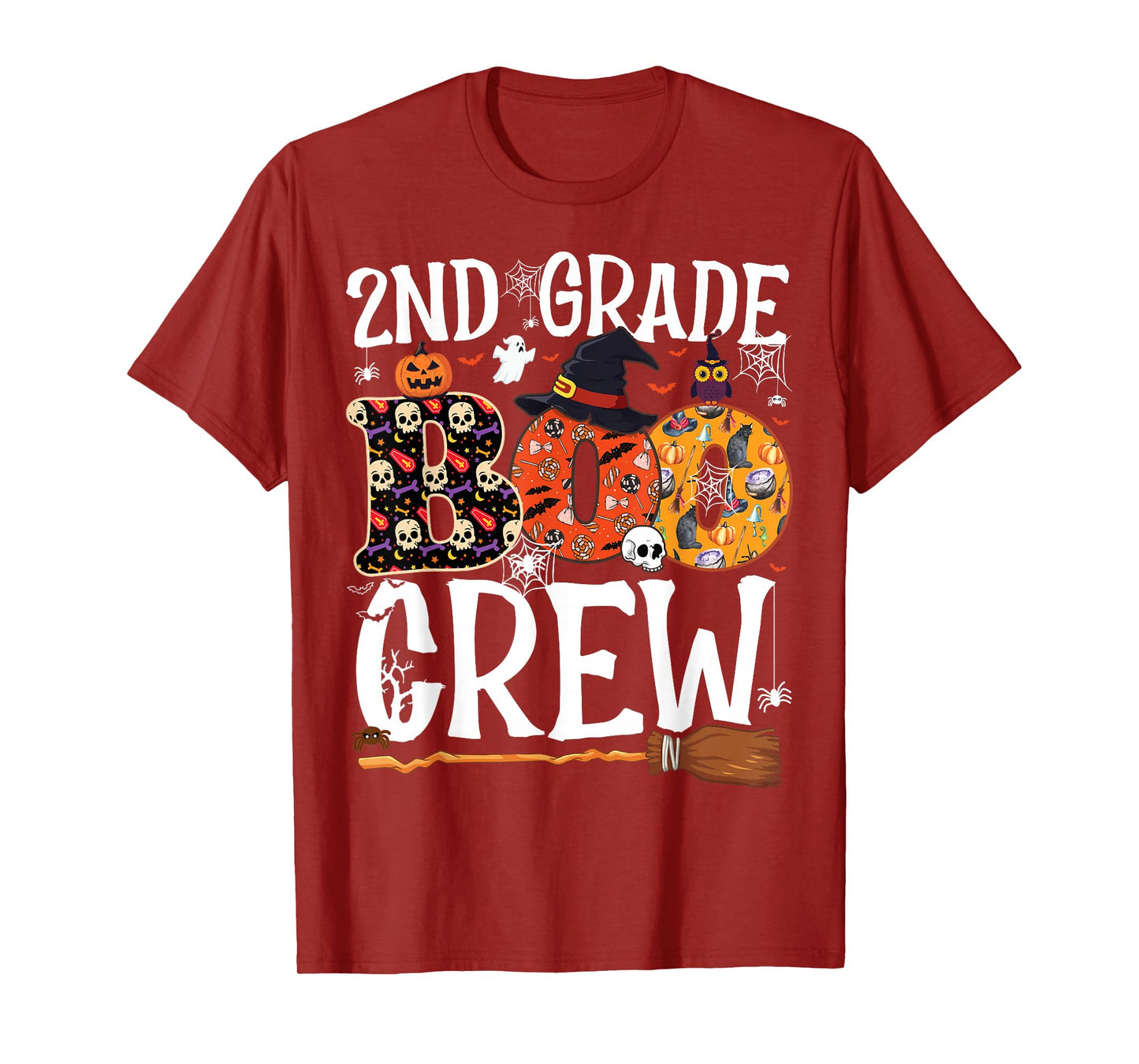 2nd Grade Boo Crew Cute Ghost Halloween Teacher Kids T-Shirt