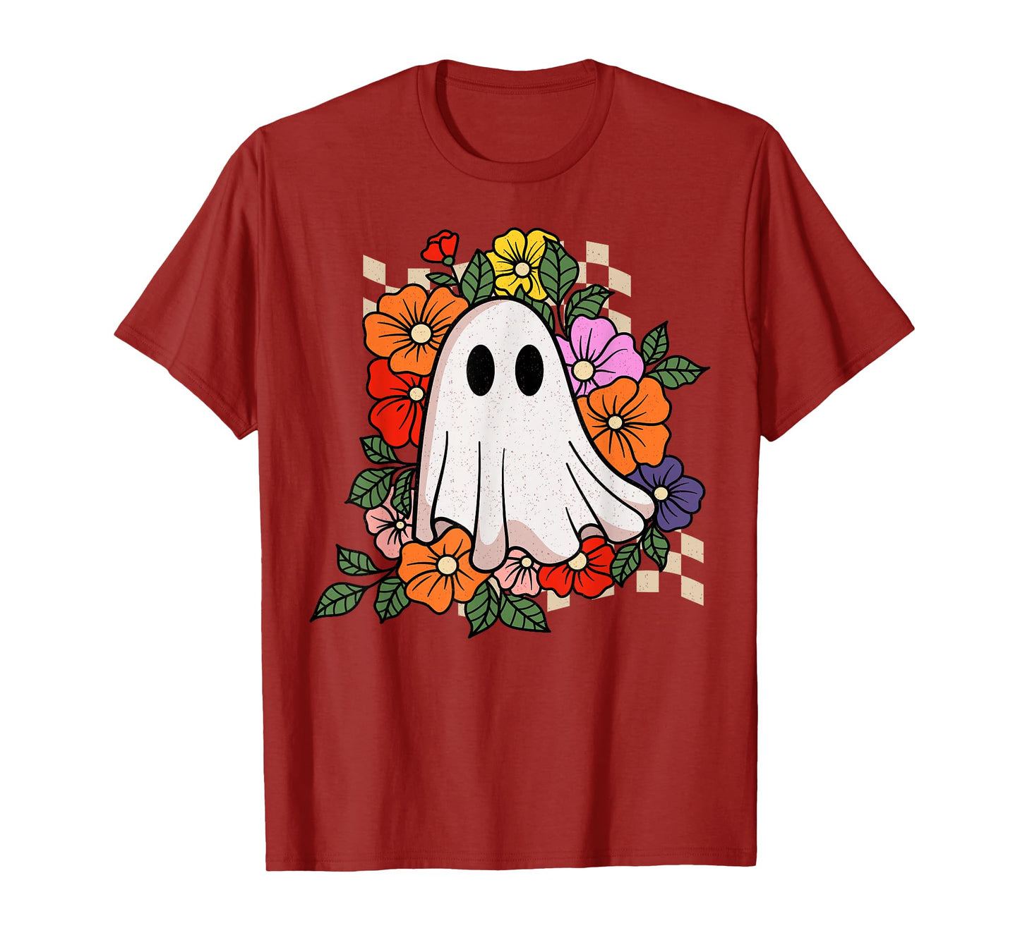 Ghost Aesthetic Flowers Halloween Costume Spooky Season T-Shirt