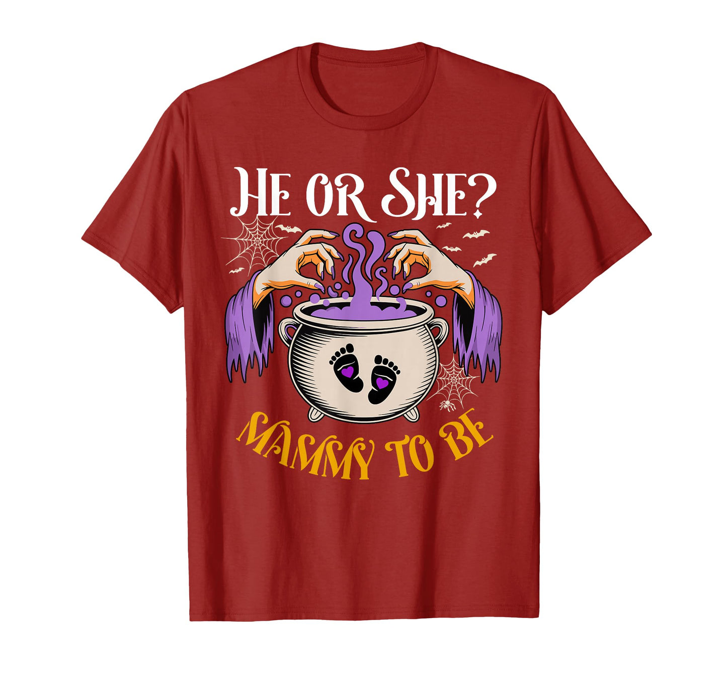 He Or She Mammy to Be Baby Reveal Halloween Costume T-Shirt