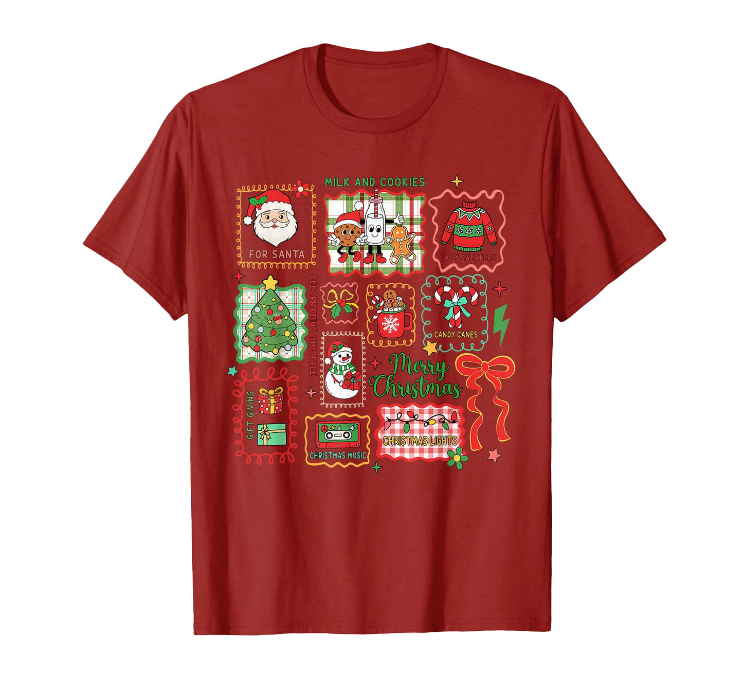 Merry Christmas Santa Christmas Tree Xmas Matching Family T-Shirt
