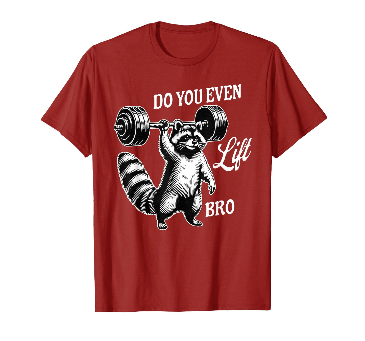 Urban Empyre Raccoon x Weightlifter x Bodybuilder Unisex-Adults T-Shirt, Black, Small, Short Sleeve, Sports, T-Shirt, Gym Themed