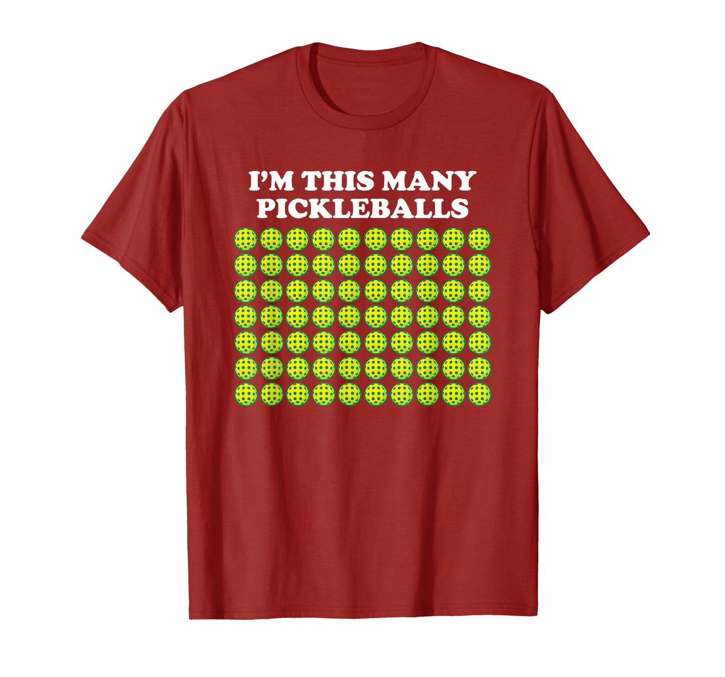 I'm This Many Pickleballs Paddleball Lover 70th Birthday T-Shirt