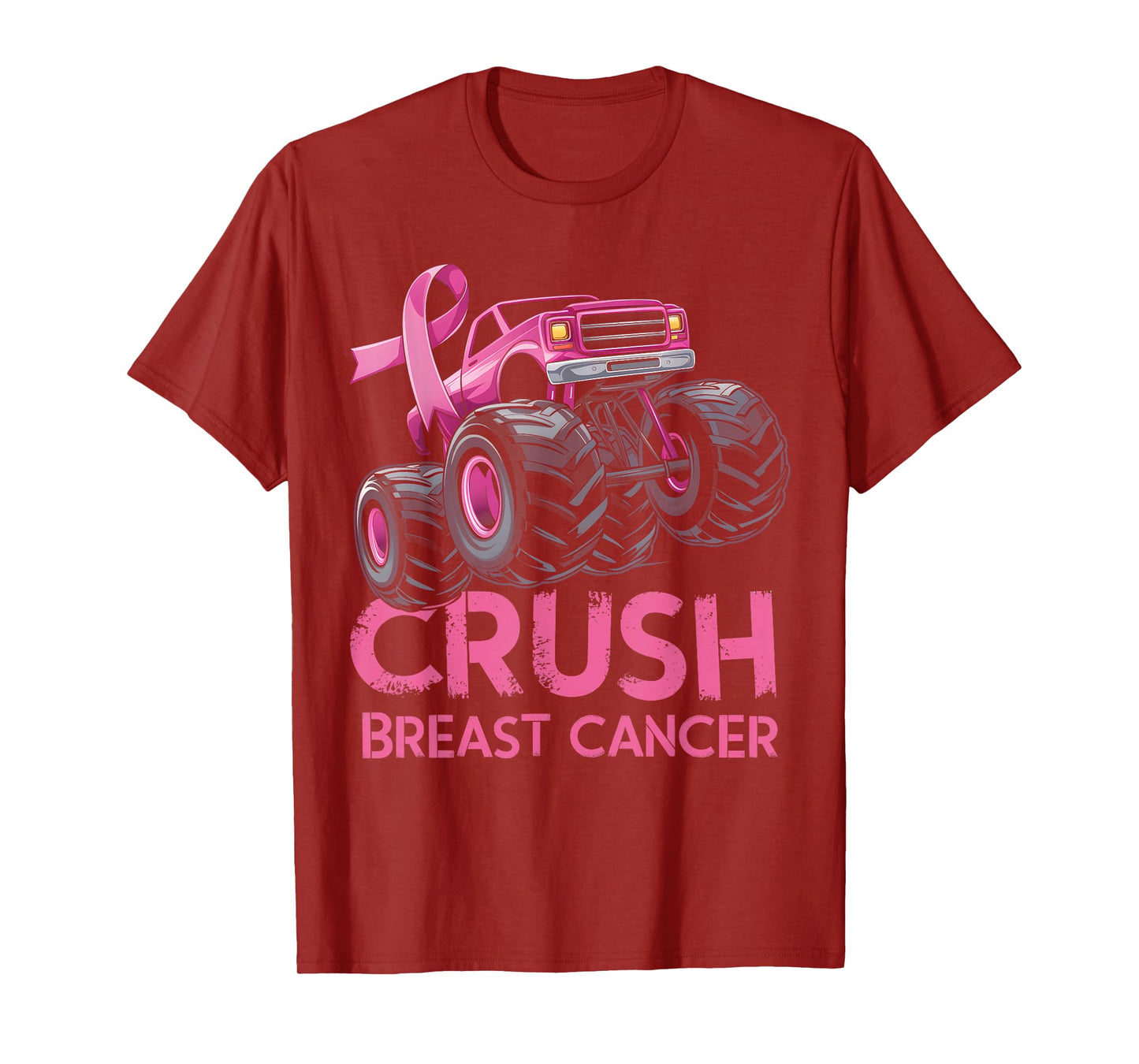 Crush Breast Cancer Awareness Truck pink for kids T-Shirt