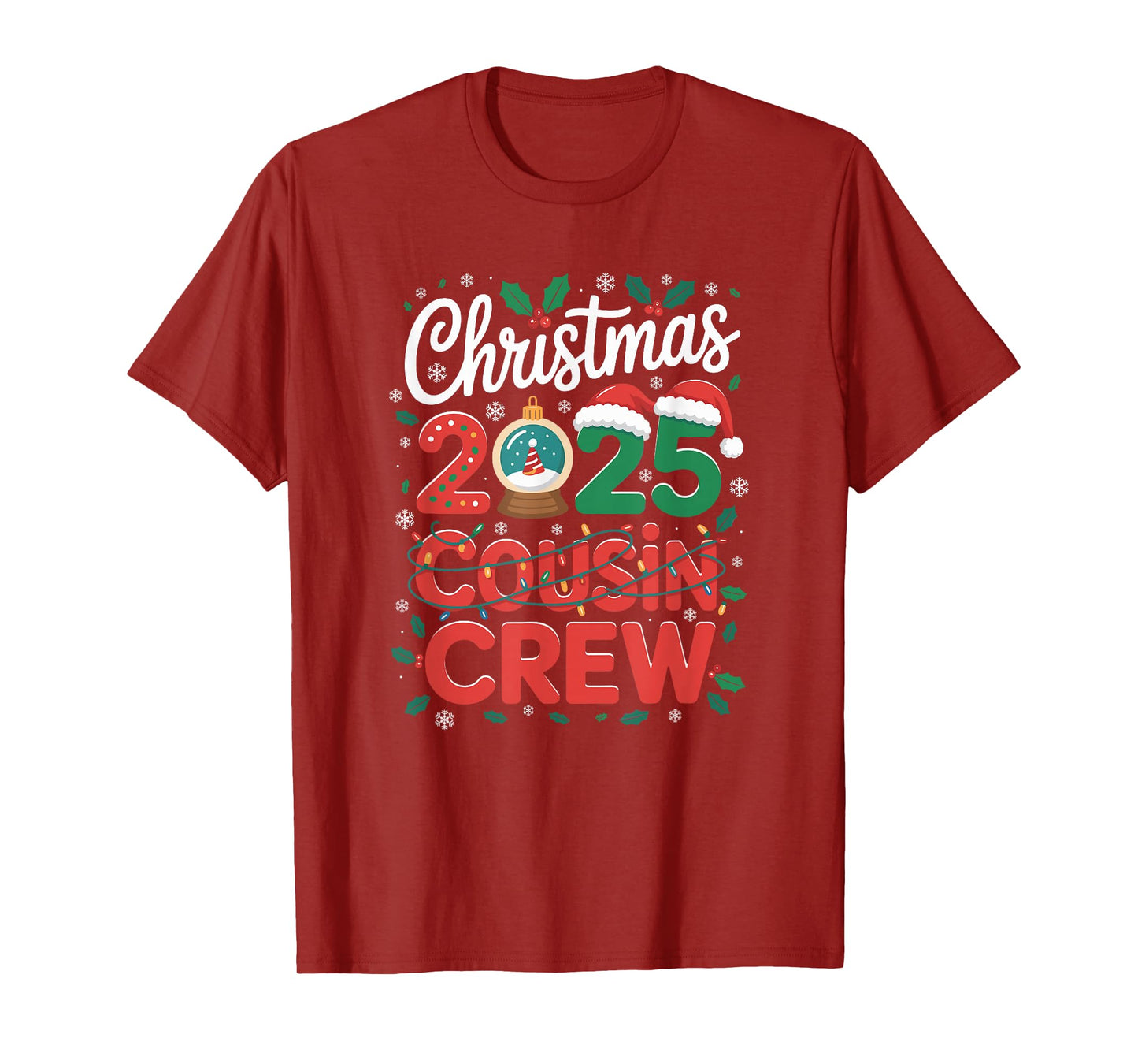 Cousin Crew Christmas 2025 Family Matching Xmas T-Shirt