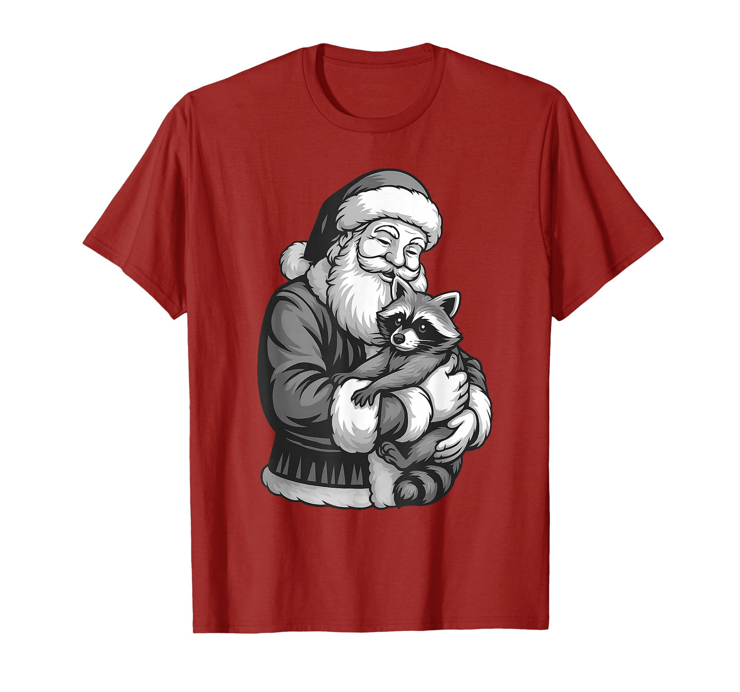 Raccoon Santa Claus Christmas Animal Lover T-Shirt