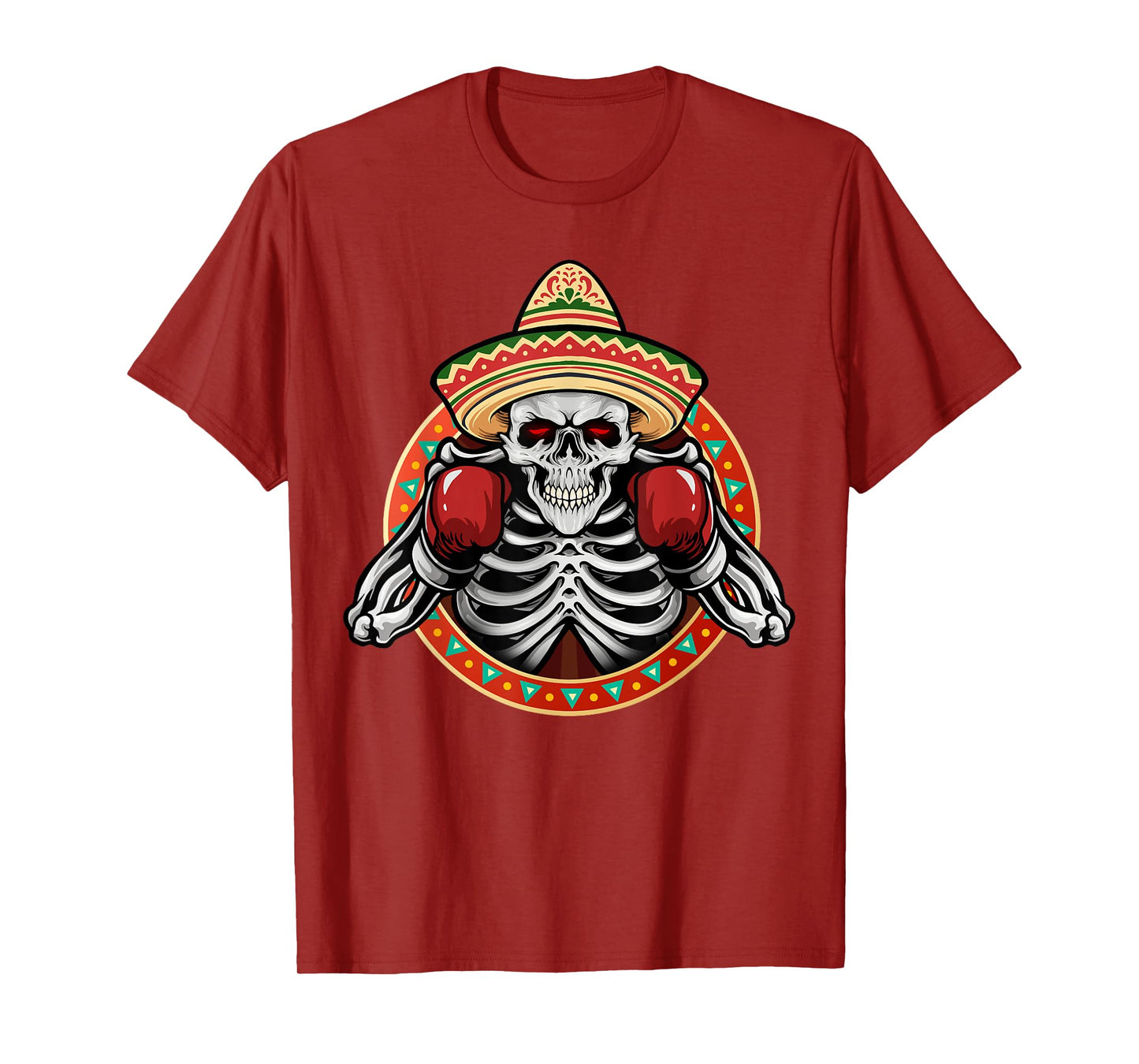 Cinco de Mayo Mexican Vintage style boxing Great skeleton T-Shirt