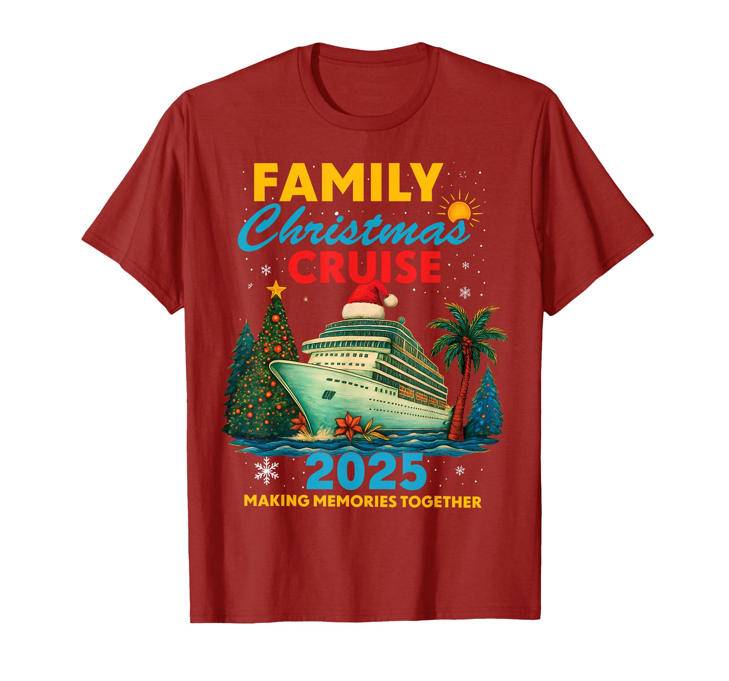 Family Christmas Cruise 2025 Matching Family Cruise Holiday T-Shirt