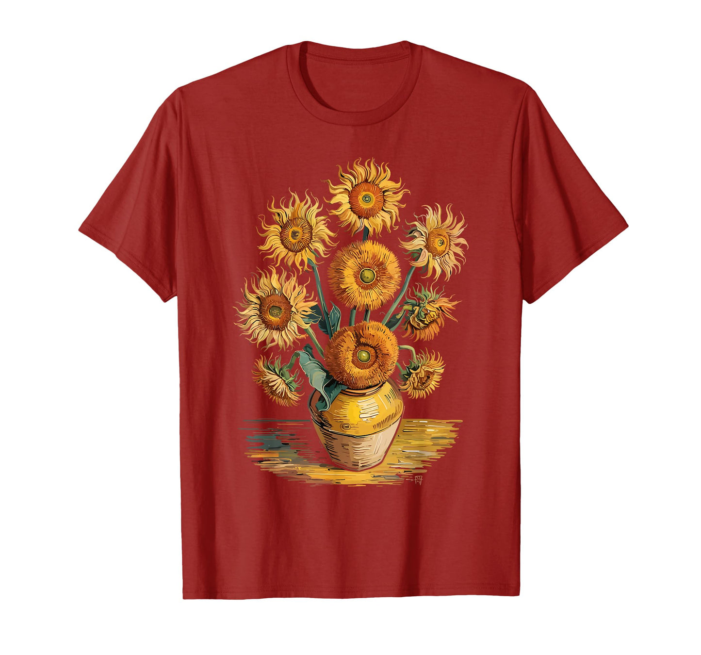 Van Gogh Sunflowers Art Vintage Yellow Flowers Painting T-Shirt