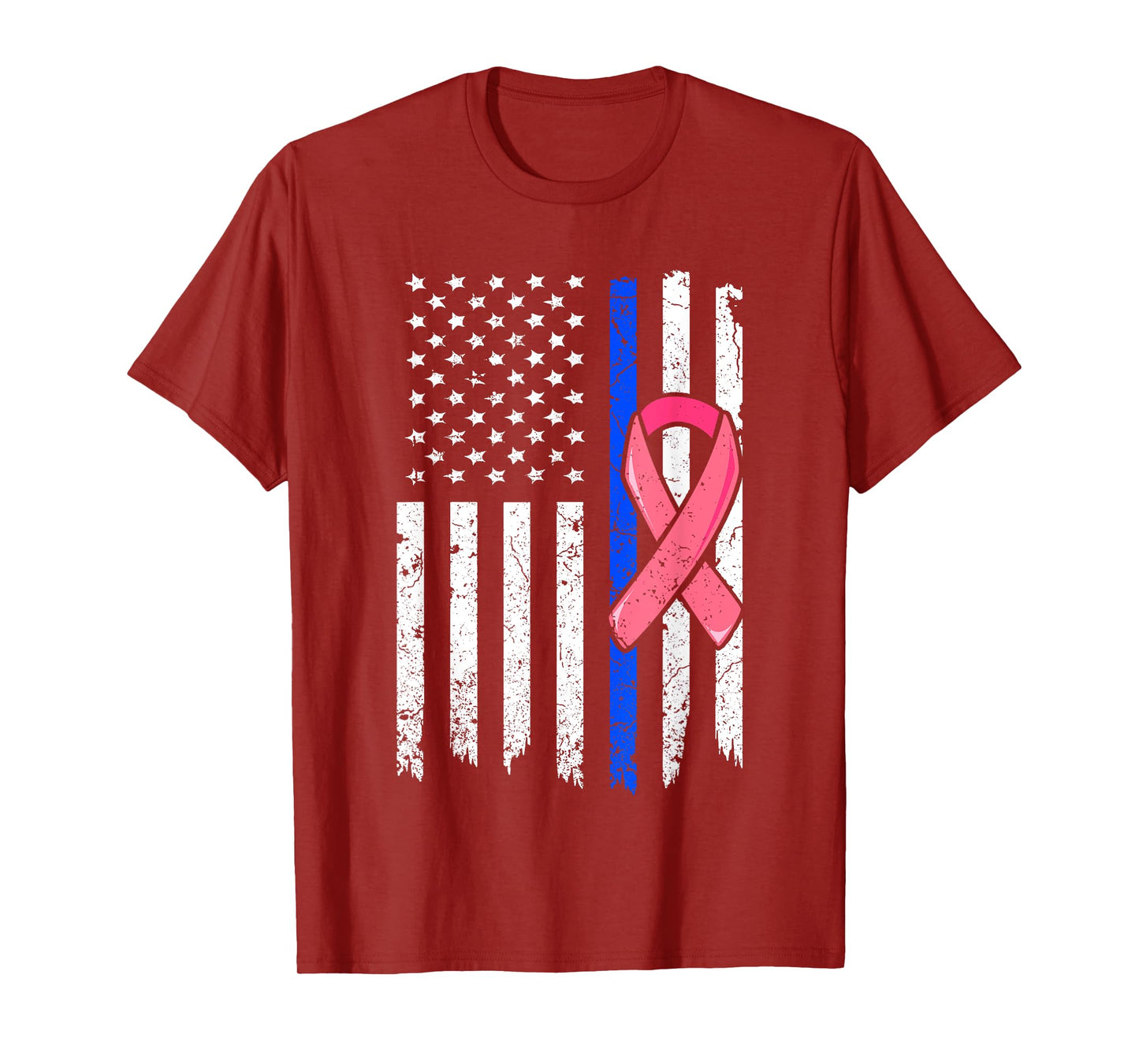 Breast Cancer Police Officer Pink Ribbon Policeman Women T-Shirt