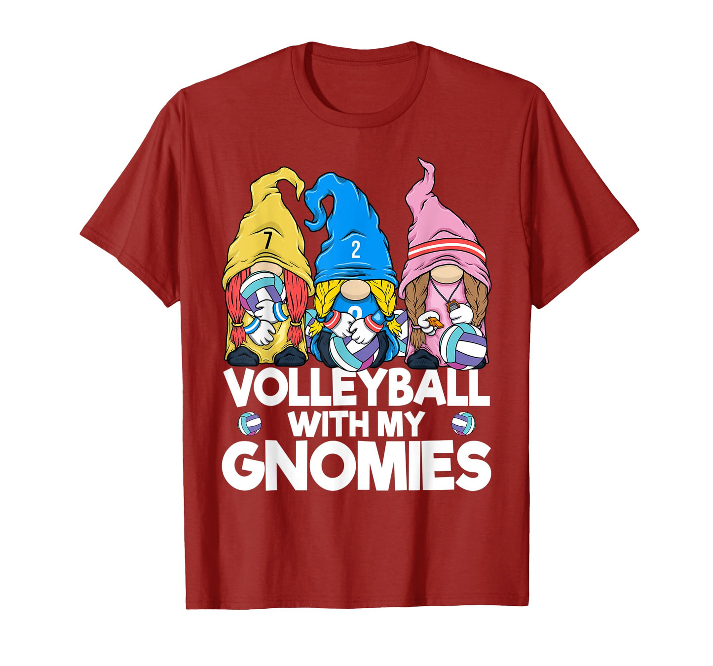 Volleyball Gnome Volleyball with My Gnomies Women Teen Girls T-Shirt