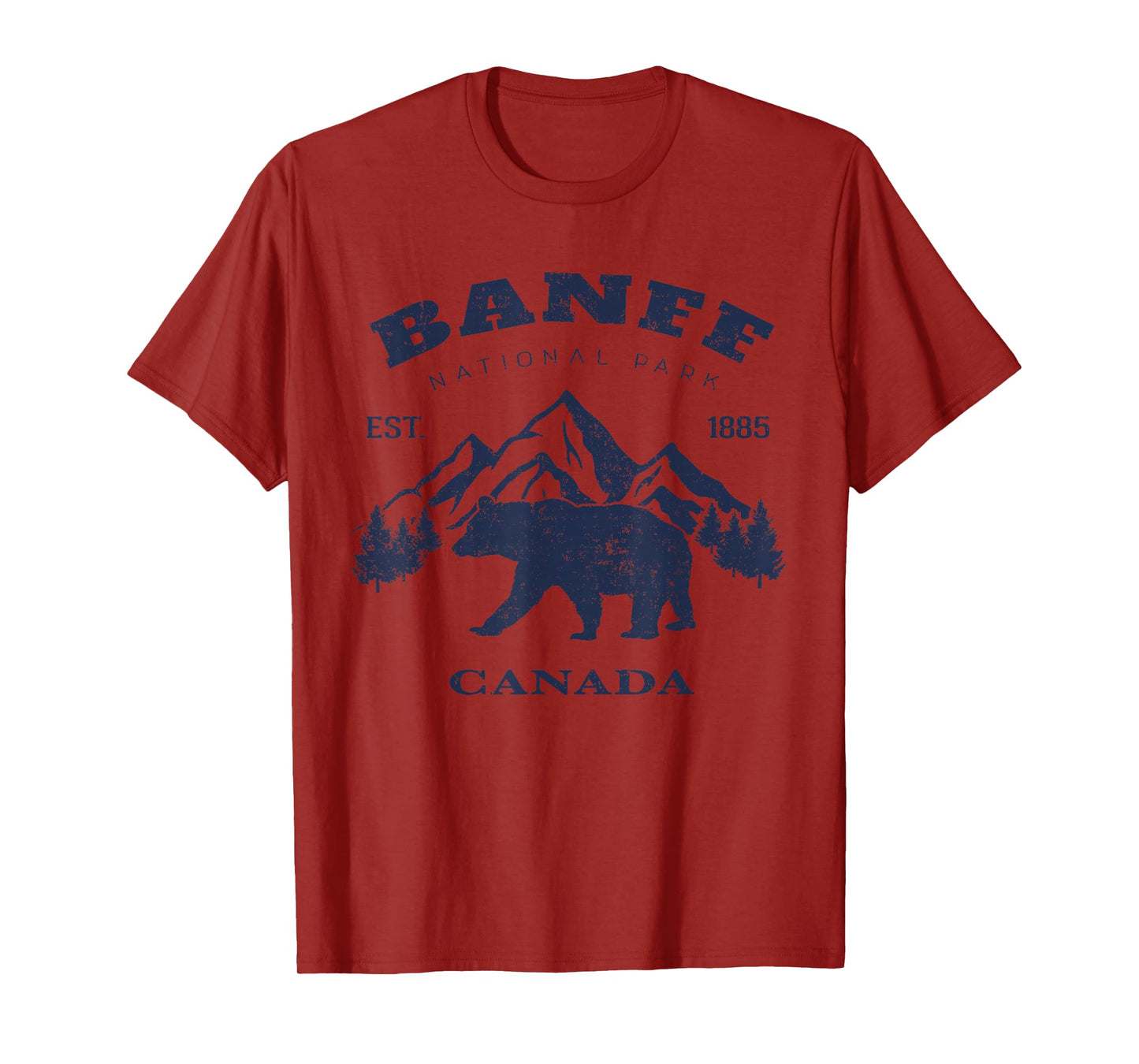 Vintage Banff National Park Canada Souvenir Hiking Camping T-Shirt