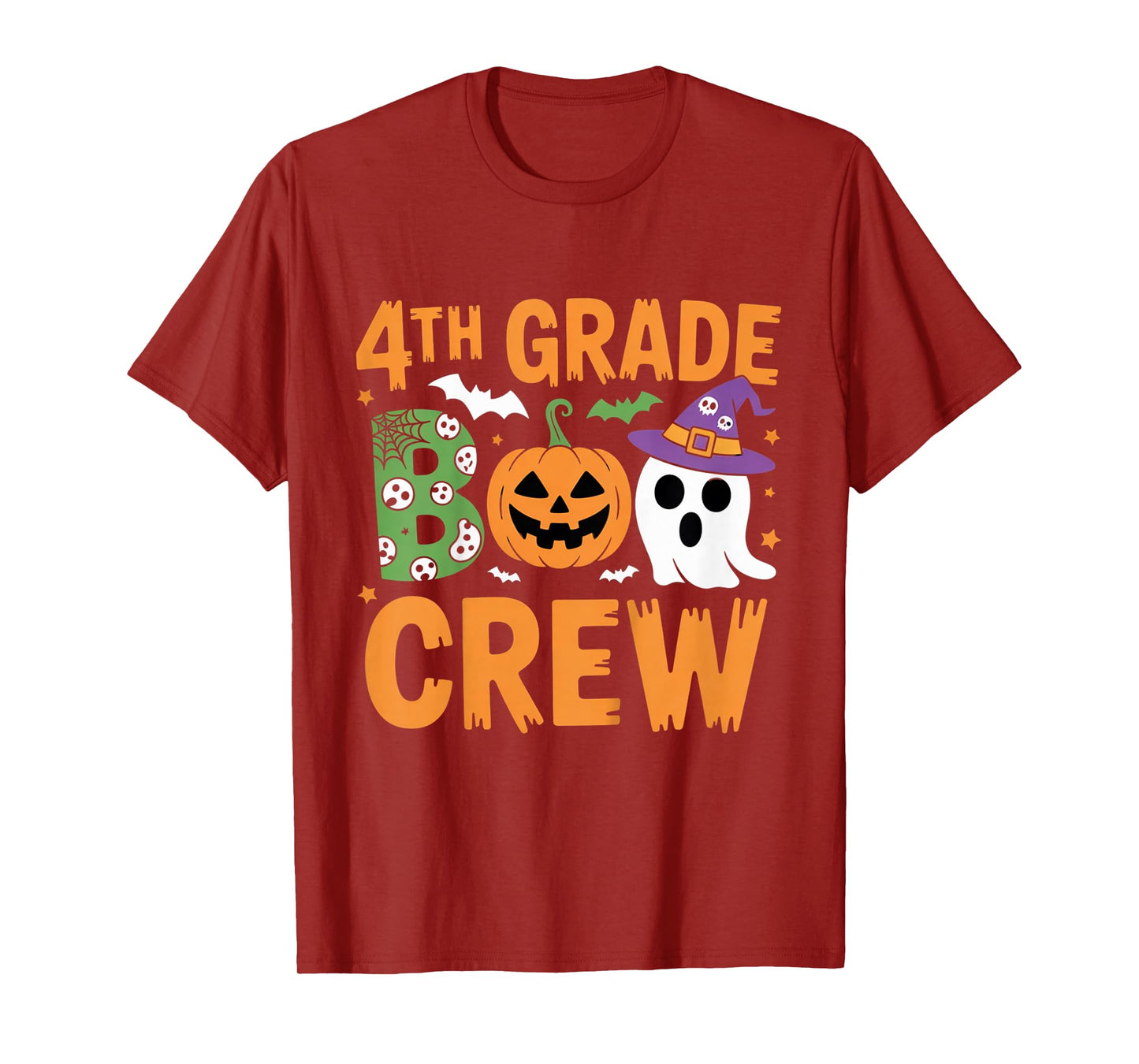 4th Grade Boo Crew Halloween Classroom Outfit Teachers Kids T-Shirt