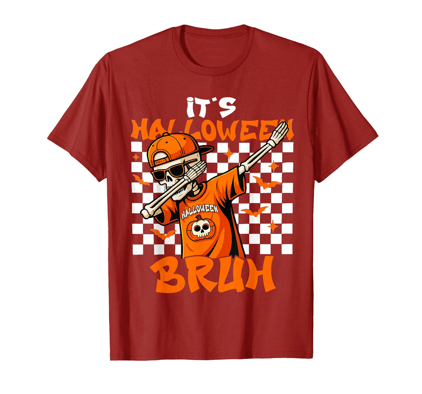 Bruh Halloween Skeleton Rock On for Mens Boys Toddlers Kids T-Shirt
